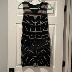 Greylin black fitted textured dress, size small